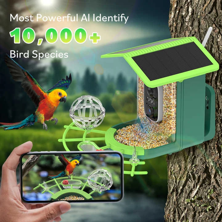 Smart Garden Ai - جهاز تغذية الطيور الذكي بالذكاء الاصطناعي