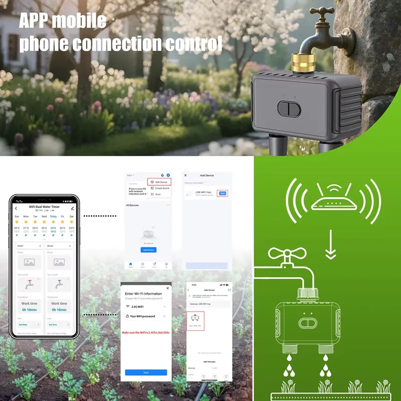 WAP01 مؤقت ري ذكي بتحكم عبر تط - مراجعة Smart Gardening وسعره