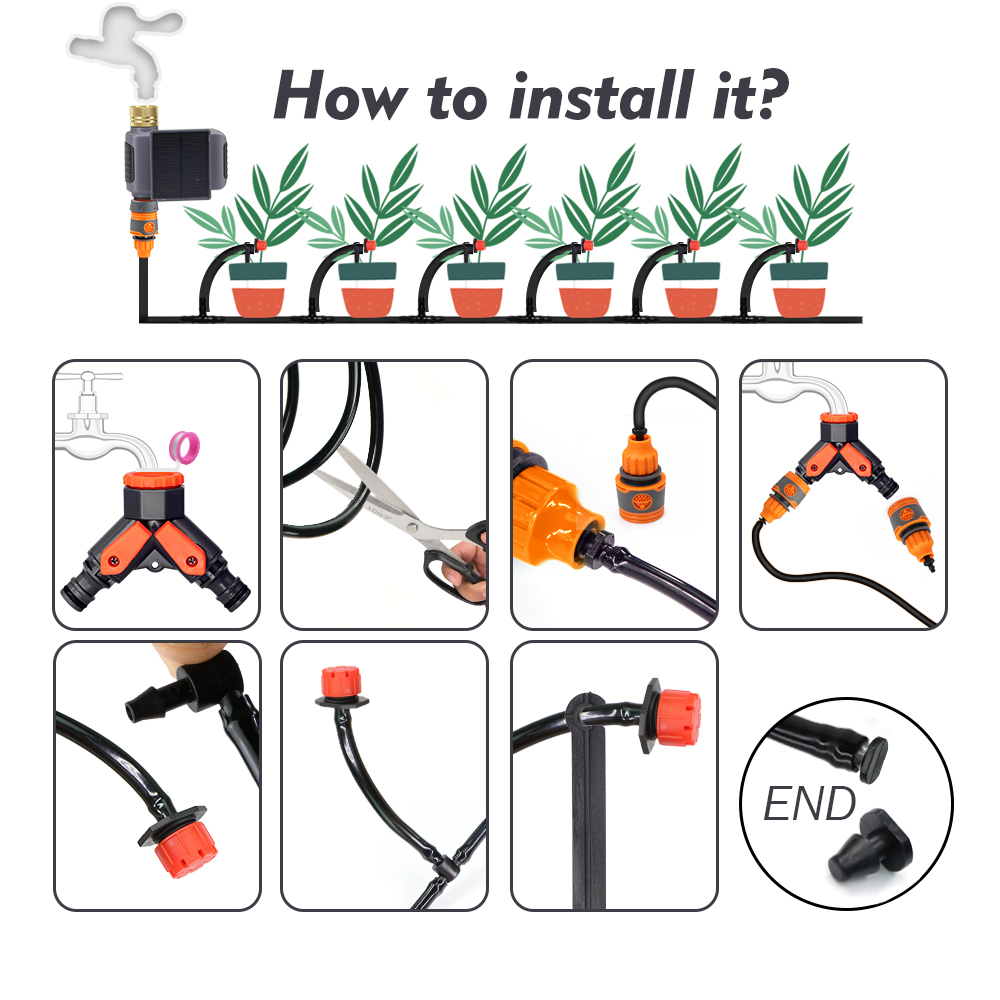 نظام ري بالتنقيط ذكي يعمل بالط - مراجعة Smart Garden Water Timer وسعره