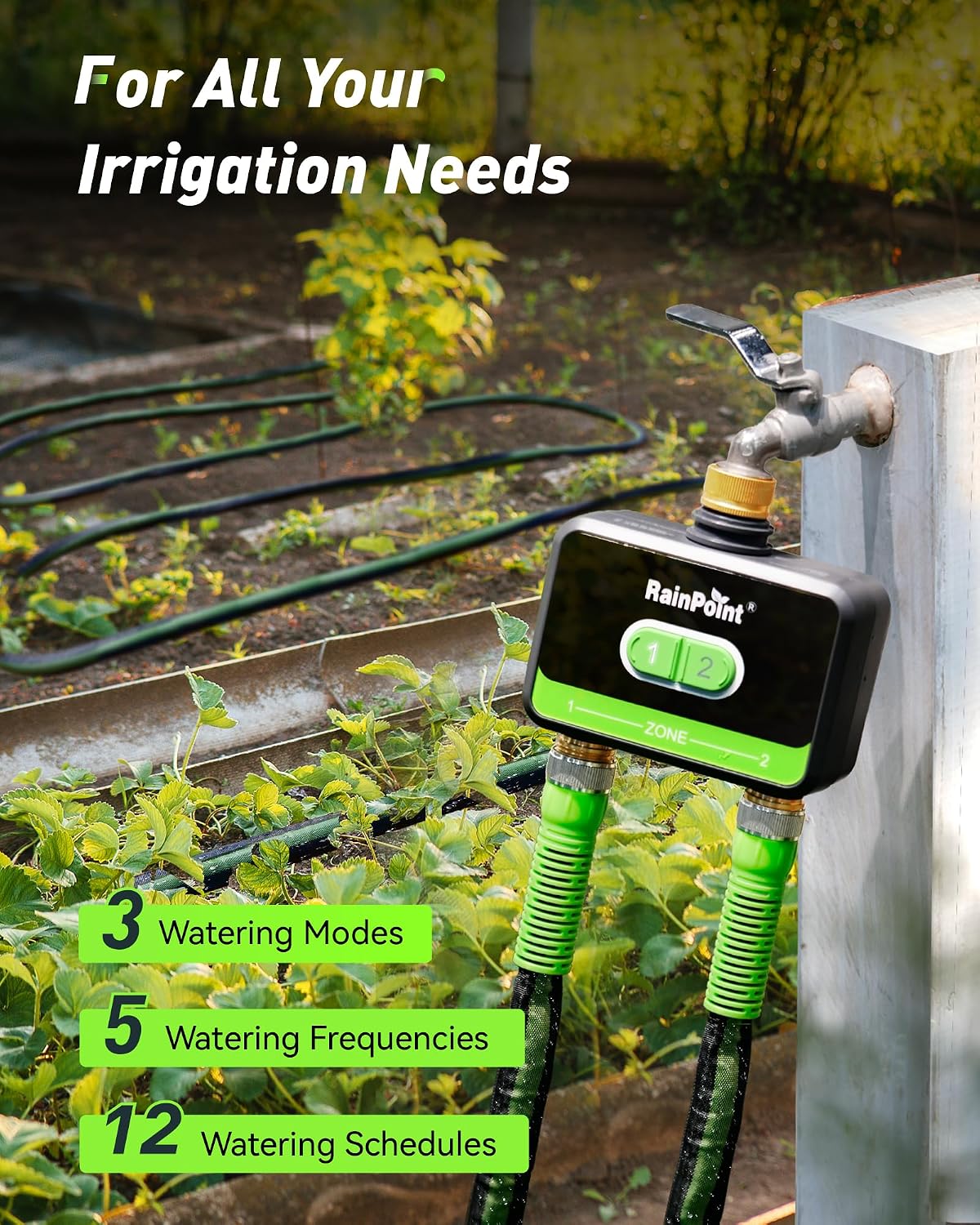 جهاز توقيت ري ذكي ثنائي المناط - مراجعة Smart Garden Water Timer وسعره
